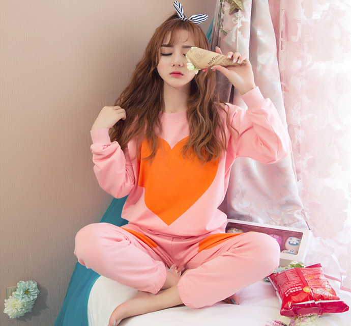 Pyjama pour femme en Coton à manches longues - Ref 2994863