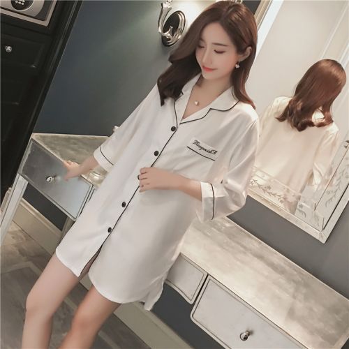 Pyjama pour femme en Soie de glace à manchon moyen - Ref 2994869