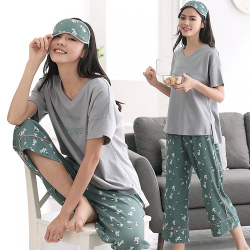Pyjama pour femme en Coton à manche courte - Ref 2994880