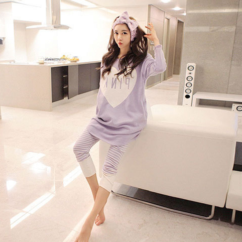 Pyjama pour femme MARCEAU en Coton à manches longues - Ref 2994893