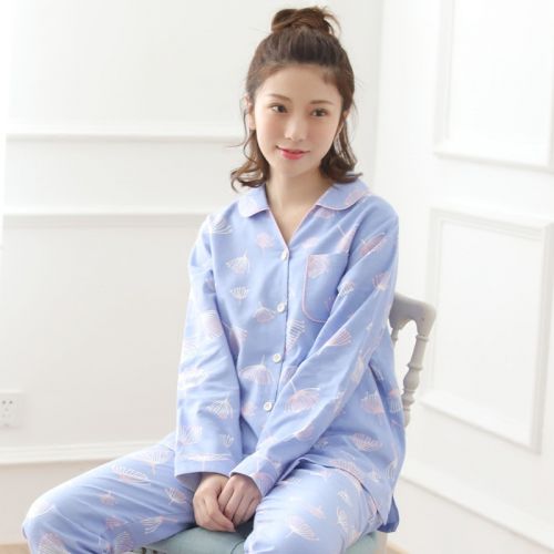 Pyjama pour femme en Coton à manches longues - Ref 2994898