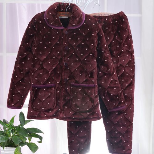 Pyjama pour femme en Coton à manches longues - Ref 2994928