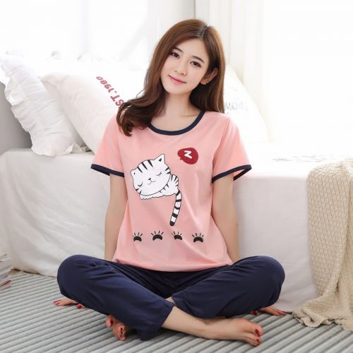 Pyjama pour femme en Coton à manche courte - Ref 2994933