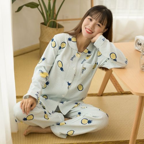 Pyjama pour femme en Coton à manches longues - Ref 2994950