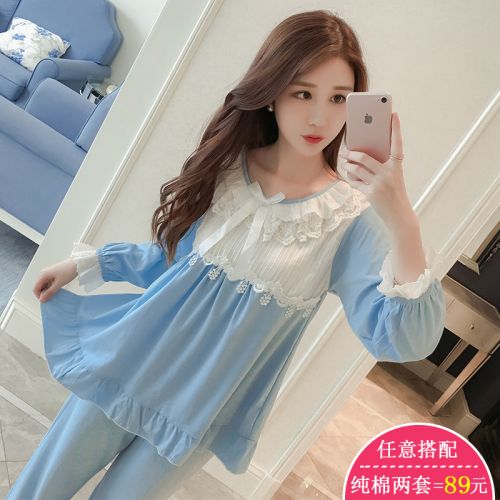 Pyjama pour femme en Coton à manches longues - Ref 2994955