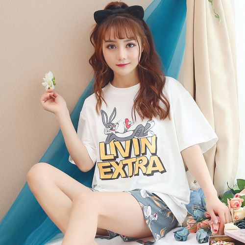 Pyjama pour femme en Coton à manche courte - Ref 2995033