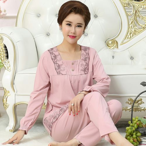 Pyjama pour femme JIALE HUAN en Coton à manches longues - Ref 2995036