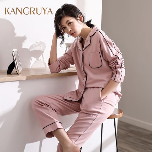 Pyjama pour femme en Coton à manches longues - Ref 2995053