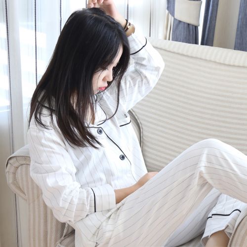 Pyjama pour femme en Coton à manches longues - Ref 2995065