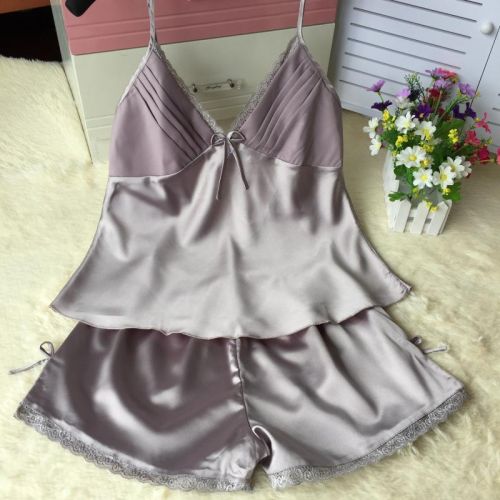 Pyjama pour femme en Soie de glace à sling - Ref 2995067