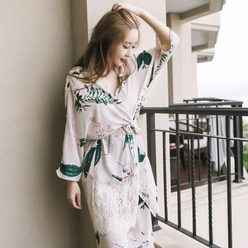 Pyjama pour femme en Viscose à manches longues - Ref 2995082