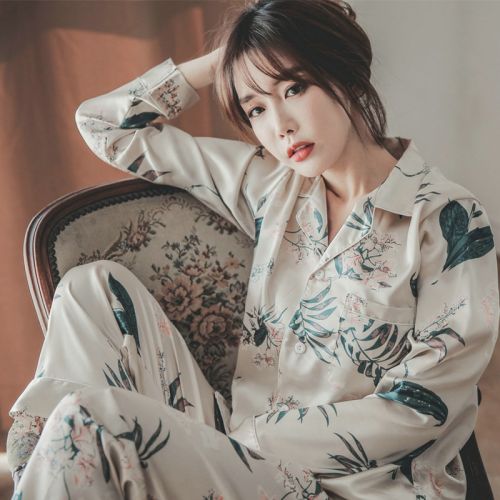 Pyjama pour femme MISS.NISSA en Soie de glace à manches longues - Ref 2995091