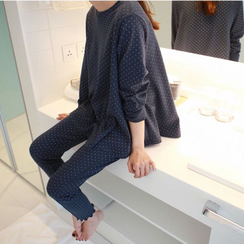 Pyjama pour femme en Coton à manches longues - Ref 2995094