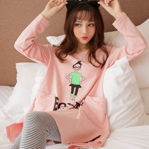 Pyjama pour femme en Coton à manches longues - Ref 2995106
