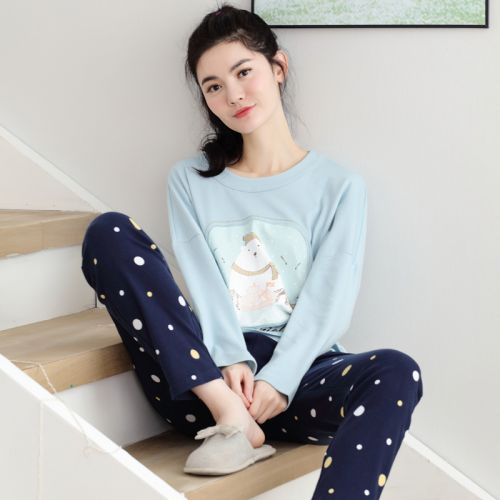 Pyjama pour femme en Coton à manches longues - Ref 2995123