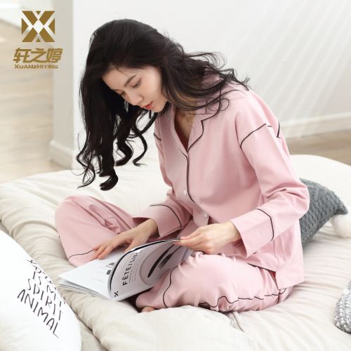 Pyjama pour femme en Coton à manches longues - Ref 2995124