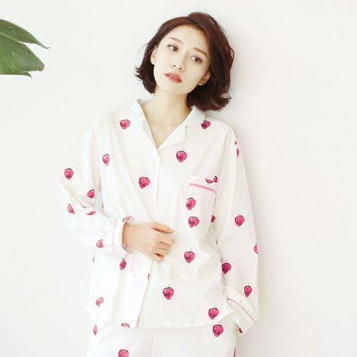 Pyjama pour femme en Coton à manches longues - Ref 2995133