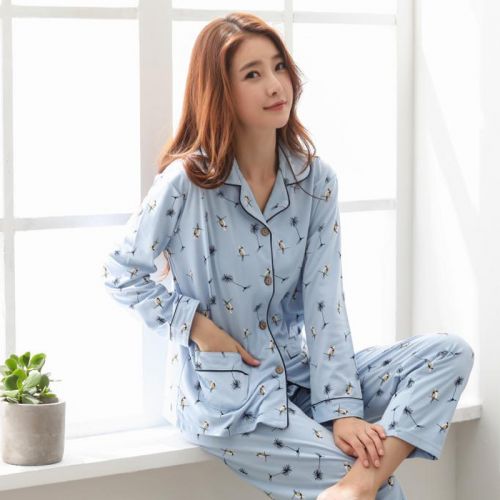 Pyjama pour femme en Coton à manches longues - Ref 2995136
