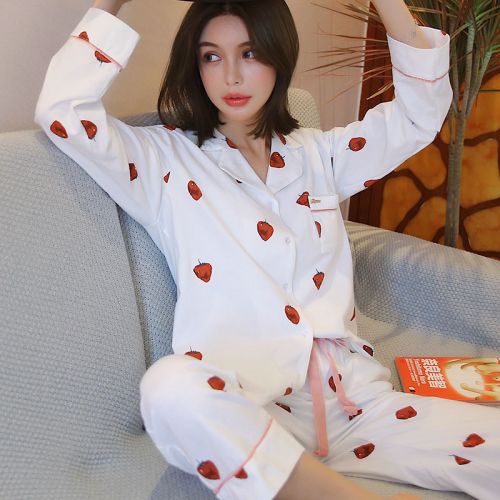 Pyjama pour femme en Coton à manches longues - Ref 2995159