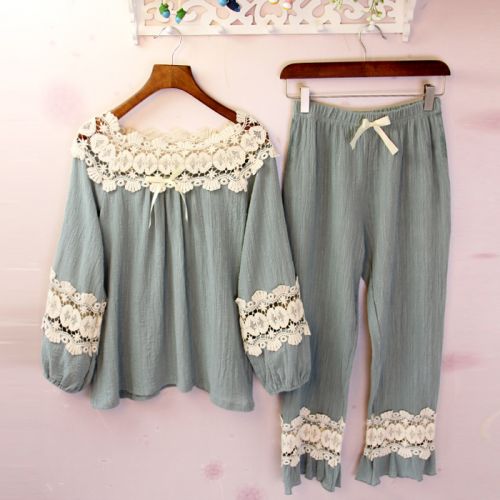 Pyjama pour femme en Coton à manches - Ref 2995169