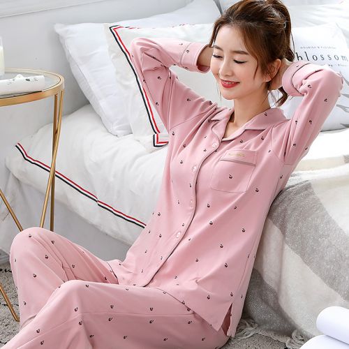 Pyjama pour femme en Coton à manches longues - Ref 2995184