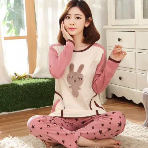 Pyjama pour femme en Coton à manches longues - Ref 2995188