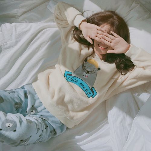 Pyjama pour femme en Polyester à manches longues - Ref 2995198