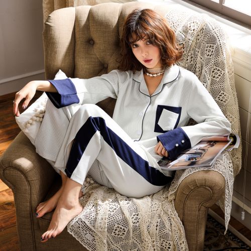 Pyjama pour femme en Coton à manches longues - Ref 2995206