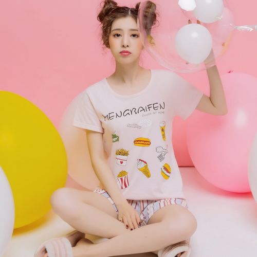 Pyjama pour femme en Coton à manche courte - Ref 2995210