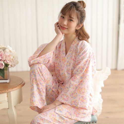 Pyjama pour femme en Coton à manches - Ref 2995220