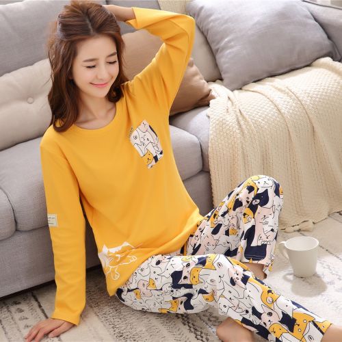 Pyjama pour femme en Coton à manches longues - Ref 2995231