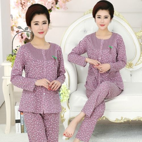 Pyjama pour femme en Coton à manches longues - Ref 2995246