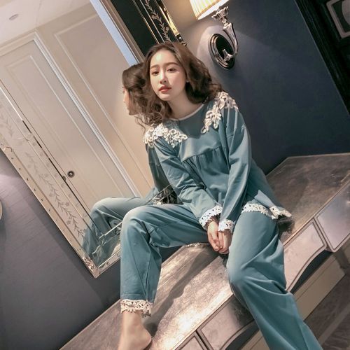 Pyjama pour femme en Coton à manches longues - Ref 2995247