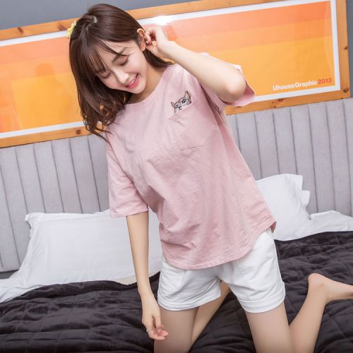 Pyjama pour femme en Coton à manche courte - Ref 2995251