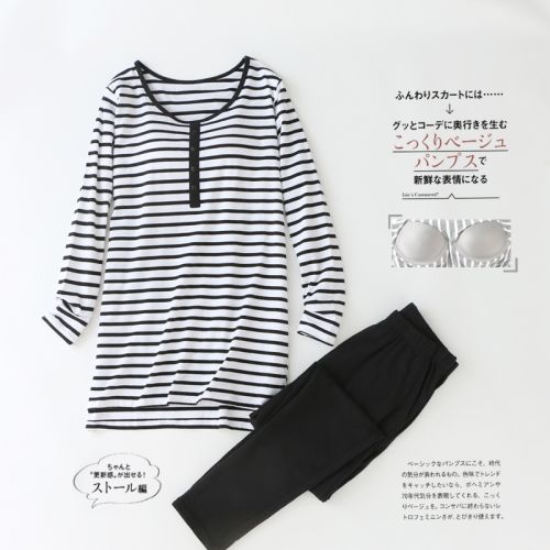 Pyjama pour femme en Coton à manches longues - Ref 2995274