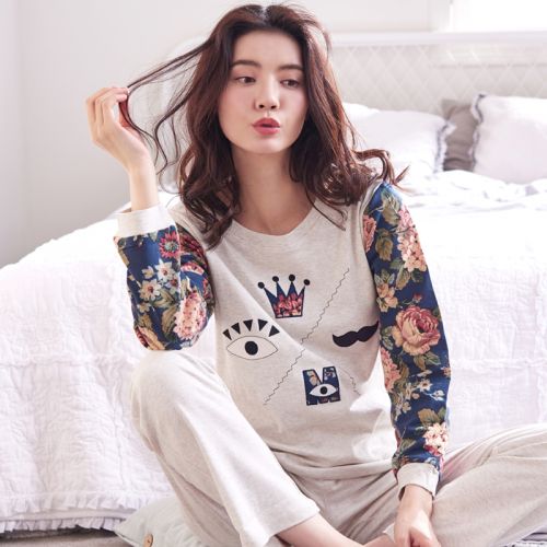 Pyjama pour femme en Coton à manches longues - Ref 2995281