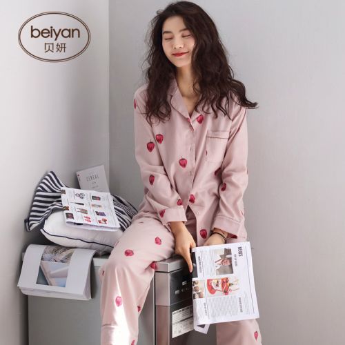 Pyjama pour femme en Coton à manches longues - Ref 2995297