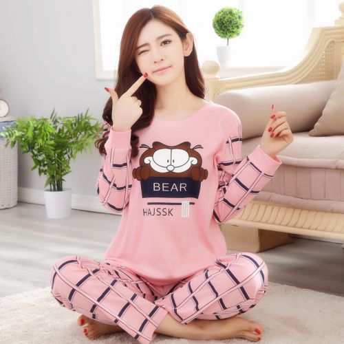 Pyjama pour femme en Coton à manches longues - Ref 2995311