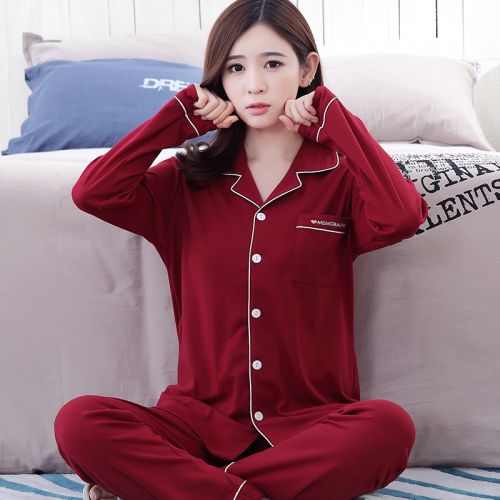 Pyjama pour femme en Coton à manches longues - Ref 2995313