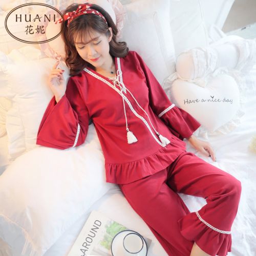 Pyjama pour femme en Coton à manches longues - Ref 2995345