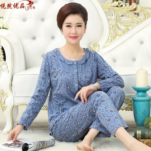 Pyjama pour femme en Coton à manches longues - Ref 2995350