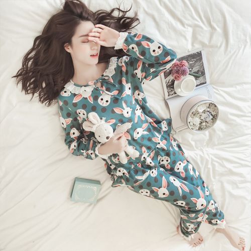 Pyjama pour femme en Coton à manches longues - Ref 2995360