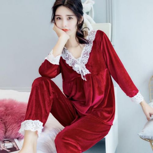 Pyjama pour femme en Polyester à manches longues - Ref 2995364