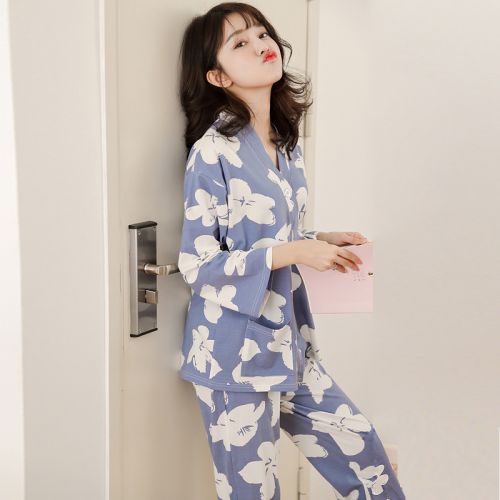 Pyjama pour femme PINKDACKEB en Coton à manches longues - Ref 2995375