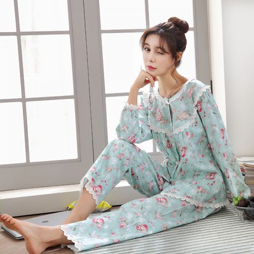 Pyjama pour femme en Coton à manches longues - Ref 2995379
