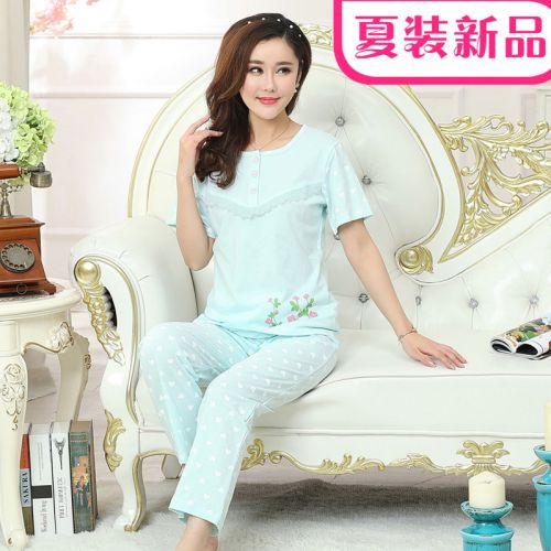 Pyjama pour femme en Coton à manche courte - Ref 2995403