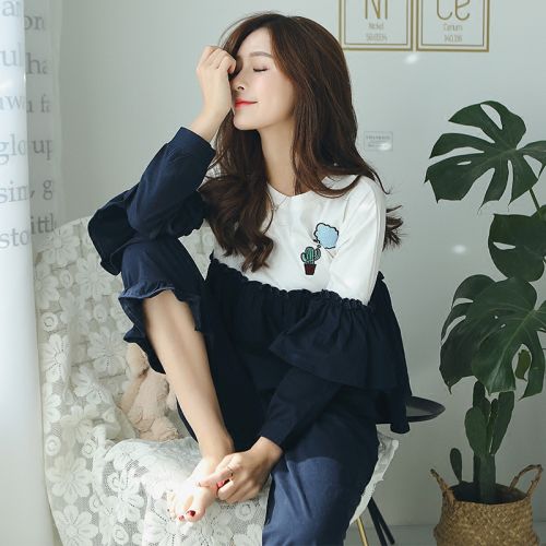 Pyjama pour femme SVNIER en Coton à manches longues - Ref 2995405