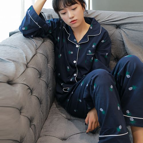 Pyjama pour femme en Coton à manches longues - Ref 2995409