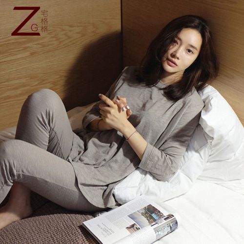 Pyjama pour femme en Viscose à manches longues - Ref 2995425