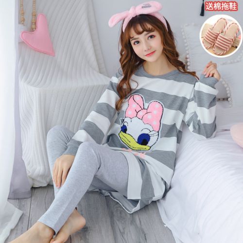 Pyjama pour femme en Coton à manches longues - Ref 2995442